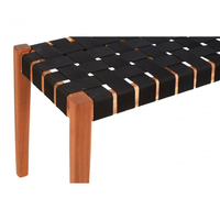 HASTAG BENCH NAYLON STRIPES BLACK NATURAL 110x35xH40cm VN