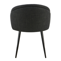 FIGARO CHAIR ARMCHAIR FABRIC ANTHRACITE METAL BLACK E1 PRC