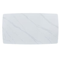 PLUTO TABLE CERAMIC WHITE WITH MARBLE PATTERN METAL BLACK PRC