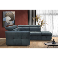MONSERAT SOFA BED CORNER RIGHT EASY CLEAN FABRIC PETROL E1 EU