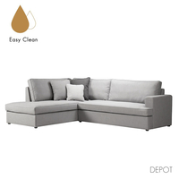 REMIX SOFA CORNER LEFT EASY CLEAN FABRIC GREY E1 EU