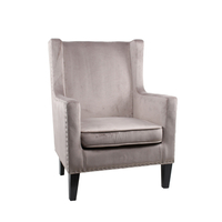 RICHIE ARMCHAIR FABRIC ELEPHANT WOOD RUBBERWOOD BLACK E1 PRC