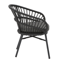 LUNA ARMCHAIR CUSHION ALUMINIUM GREY DARK 58x65xH78cm PRC