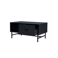 KIMONO COFFEE TABLE 1DRAWER MELAMINE BLACK METAL 100x59xH50,2cm E1 PRC