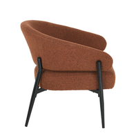 MORITZ ARMCHAIR FABRIC TERRACOTTA METAL BLACK E1 PRC