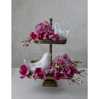 CALIS DECO BIRD POLYRESIN WHITE BEIGE 22x13xH17cm