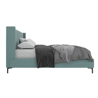 TOKYO BED (FOR MATTRESS 160x200cm) FABRIC MINT METAL BLACK E1 MY