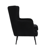 SERPATINA ARMCHAIR FABRIC BLACK METAL BLACK E1 PRC