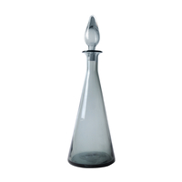 GOMBE BOTILIA WITH LID GLASS GREY 18x18xH42cm PRC