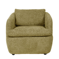 SQUARE ARMCHAIR FABRIC OLIVE GREEN LIGHT PRC