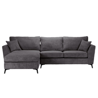 BOEL SOFA CORNER LEFT EASY CLEAN FABRIC GREY E1 EU new