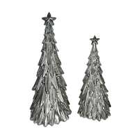 PICEA DECO TREE POLYRESIN SILVER 8x8xH18cm PRC