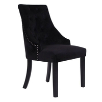 RETRO CHAIR FABRIC BLACK WOOD RUBBERWOOD BLACK E1 PRC