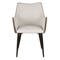 MALONE CHAIR ARMCHAIR EASY CLEAN FABRIC BEIGE OLIVE GREEN METAL BLACK E1 PRC