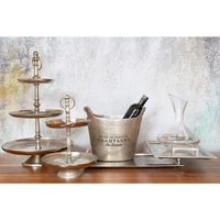 BARRA TRAY ALUMINIUM SILVER 35x25xH5cm IN