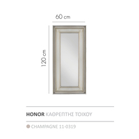 HONOR MIRROR WOOD PAULOWNIA CHAMPAGNE 60xH120cm E1 PRC