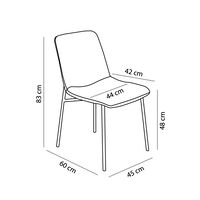 BRICK CHAIR FABRIC GREY METAL BLACK E1 PRC