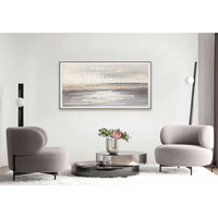 INOLA PAINTING DECORATIVE 60x120x4 CANVAS WHITE BEIGE GREY WOOD NATURAL