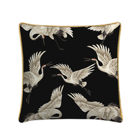 CREYR DECOR CUSHION VELVET MULTICOLOR BLACK 45x45c