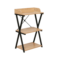 QUICK BOOKCASE MELAMINE NATURAL BLACK 50x29xH79cm