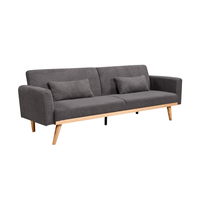PANTA SOFA BED 3SEAT FABRIC GREY DARK E1 PRC
