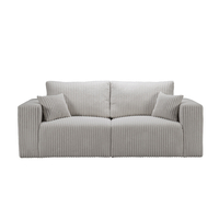 BULLET SOFA 3SEAT EASY CLEAN FABRIC GREY E1 EU