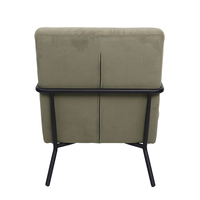 KIOTO ARMCHAIR FABRIC KHAKI METAL BLACK PRC