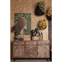 JUNGLE LADY PAINTING CANVAS MULTICOLOR WOOD 76x100