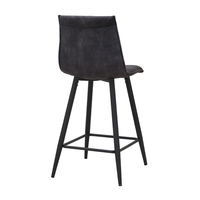 LINEA STOOL BAR FABRIC ANTRACITE METAL BLACK E1 PRC