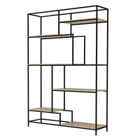 LOOK BOOKCASE MDF BLACK SONOMA 140x40,4xH201,5cm E1 PRC