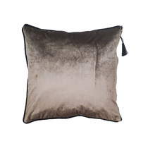 VELLUT DECOR CUSHION FABRIC POLYESTER GREY 45x45cm
