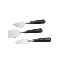 MARMO SERVING SET STEEL MARBLE BLACK 18x5xH2cm IN