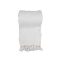 BELUD DECORATIVE THROW 180x240 FABRIC WHITE