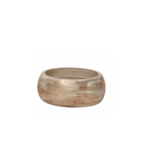 MUISA BOWL WOOD MANGO GOLD BRASS D20xH6cm IN