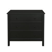 COUNTRY COMMODE 3DRAWERS MDF BLACK E1 PRC