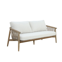 CORDA LOUNGE SET 1+2+1 WOOD ACACIA NATURAL WHITE V