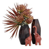 BARRY VASE GLASS CHOCOLATE D21,5xH33cm PRC