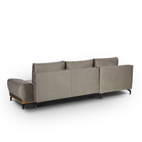 NATURA SOFA BED CORNER LEFT EASY CLEAN FABRIC TAUPE E1 EU