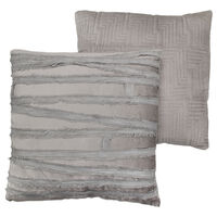 SILVER STRIPES DECOR CUSHION FABRIC GREY 50x50xH10