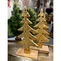 XMAS ORO TREE ALUMINIUM WOOD MANGO GOLD NATURAL 14
