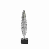 FEATHERS DECO FEATHER POLYRESIN SILVER 11x11xH58cm