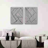 STAY TRUE PAINTING DECORATIVE 60x80x4 LEATHER WHITE BLACK WOOD BLACK