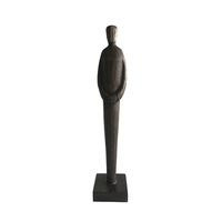 HUMAN A DECO FIGURE POLYRESIN BROWN 9,5x9,5xH46cm