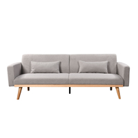 PANTA SOFA BED 3SEAT FABRIC GREY LIGHT E1 PRC