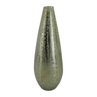 DROP VASE ALUMINIUM SILVER D13xH36cm IN