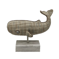 JE VEUX DECO WHALE POLYRESIN BROWN 34,5x16,5xH27cm