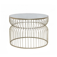 ILLUMINE 56 COFFEE TABLE MIRROR METAL GOLD 56x56xH40cm PRC