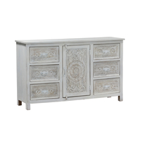FOLEGANDROS SIDEBOARD WOOD MANGO WHITE ANTIQUE 150x40xH90cm IN