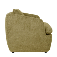 SQUARE ARMCHAIR FABRIC OLIVE GREEN LIGHT PRC