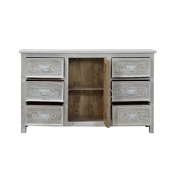 FOLEGANDROS SIDEBOARD WOOD MANGO WHITE ANTIQUE 150x40xH90cm IN